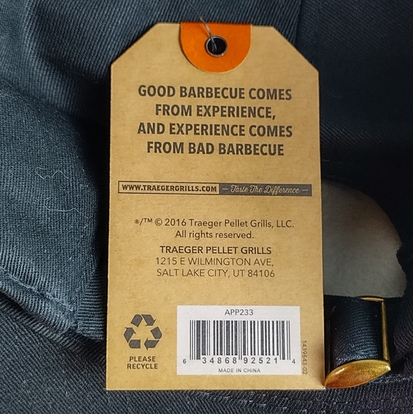 Traeger Camper Hat Grilling BBQ Black  Adjustable Leather Logo Outdoors Cap - Picture 2 of 15